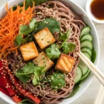 Citrus Ginger Tofu Salad with Buckwheat Soba Noodles