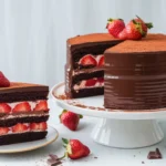 Decadent Chocolate & Strawberry Layer Cake