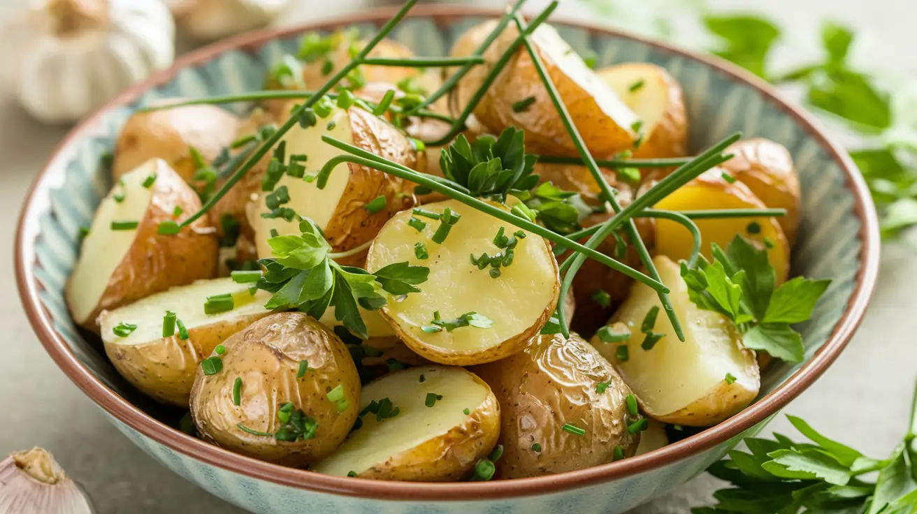 Flavorful Garlicky Roasted Potato Salad with Fresh Herbs