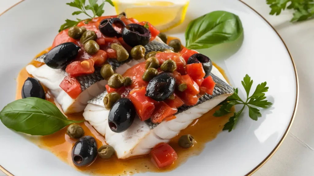 Elegant Fish with Sauce Niçoise