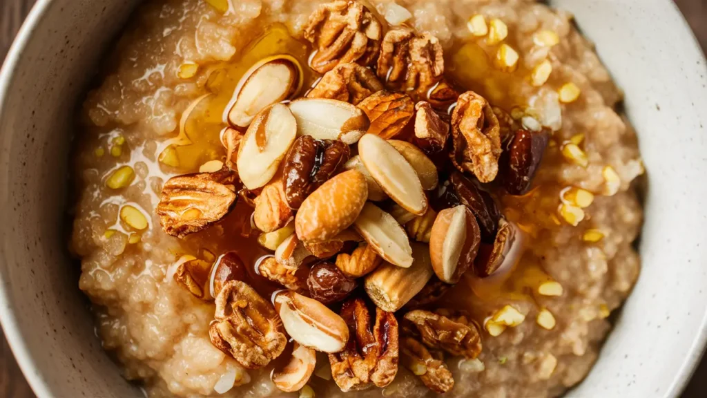 Amaranth Porridge with Honey and Nuts