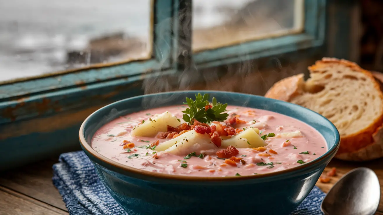 Blushing New England Fish Chowder