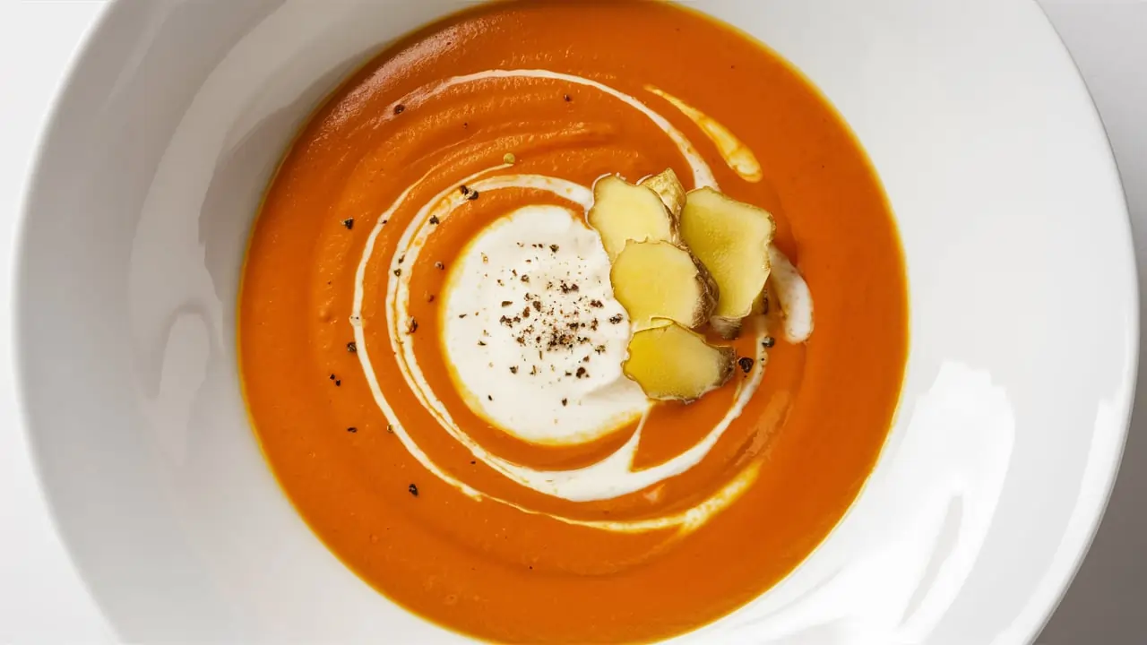 Beta-Carotene Loaded Roasted Carrot and Ginger Soup