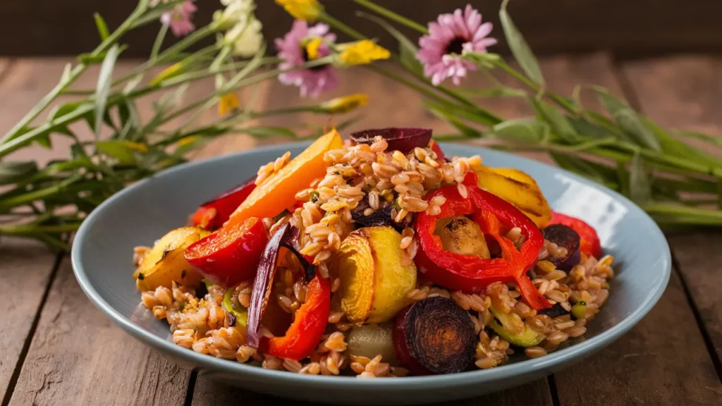 Farro Salad with Roasted Vegetables