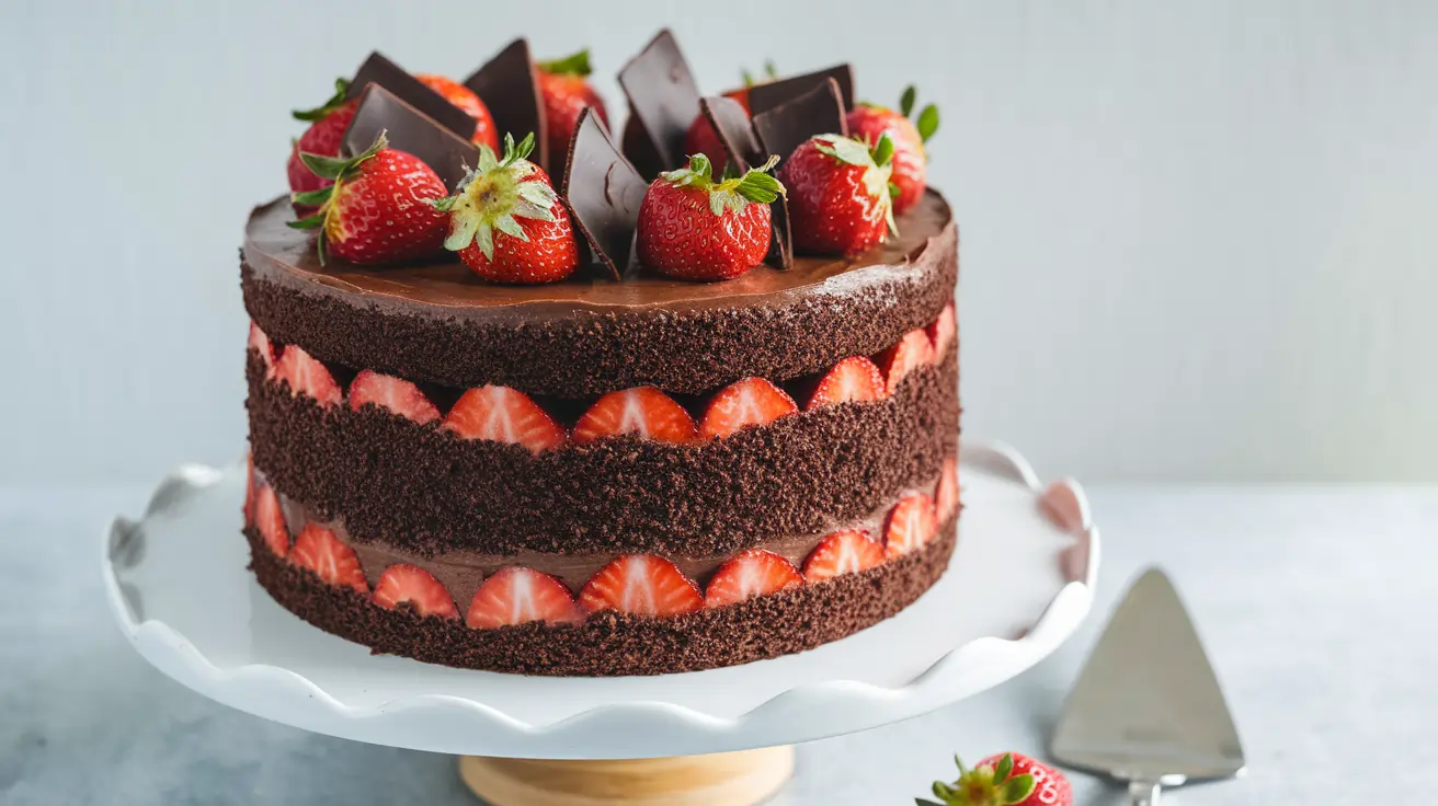 Chocolate & Strawberry Layer Cake