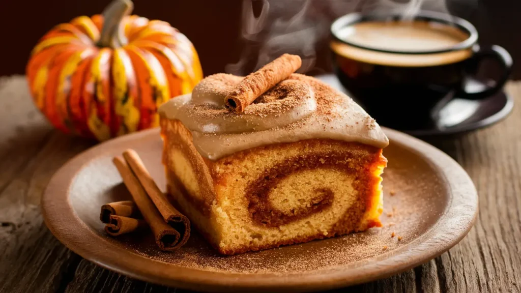 Snickerdoodle Pumpkin Spice Latte Cake