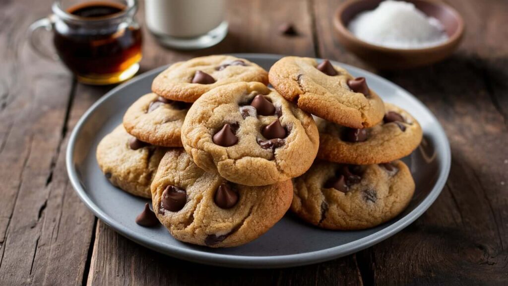 Vegan Butter Chocolate Chip Cookies with Maple Syrup