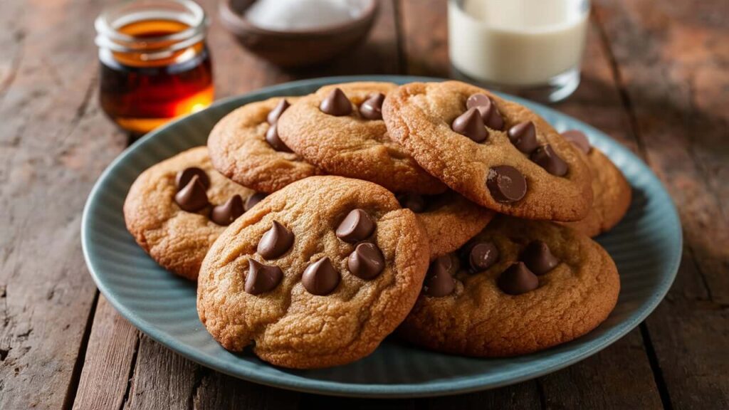 Vegan Butter Chocolate Chip Cookies with Maple Syrup