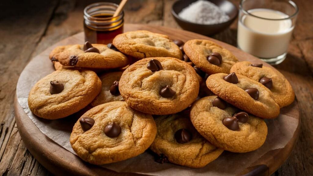 Vegan Butter Chocolate Chip Cookies with Maple Syrup