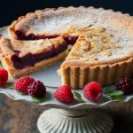 A beautiful vegan Bakewell tart