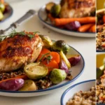 Oven-Baked Chicken Breast with Roasted Vegetables and Quinoa