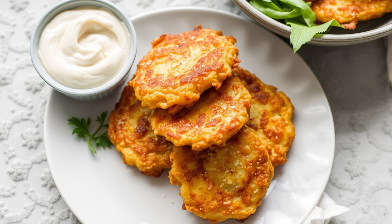 Crispy Cheesy Potato Fritters: A Flavorful Twist on Potato Pancakes