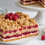 Delicious Raspberry Jam Crumb Cake with Crumbly Topping