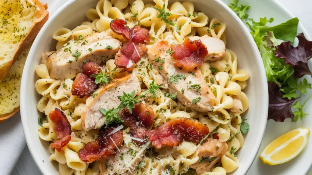 Chicken and Bacon Pasta Without Cream: A Lighter, Flavorful Delight