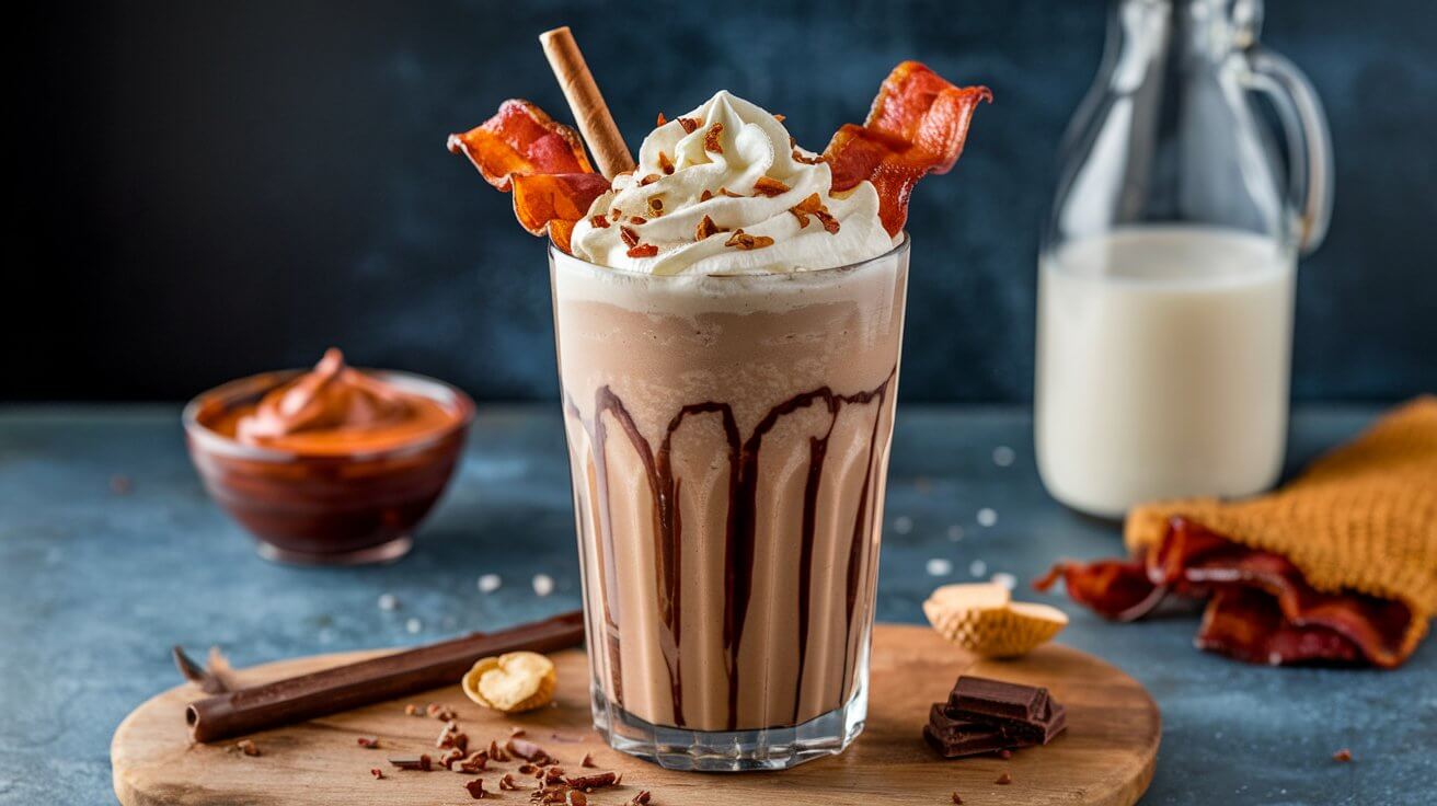 Low Carb Boozy Chocolate, Peanut Butter, and Bacon Milkshake: A Decadent Keto-Friendly Treat