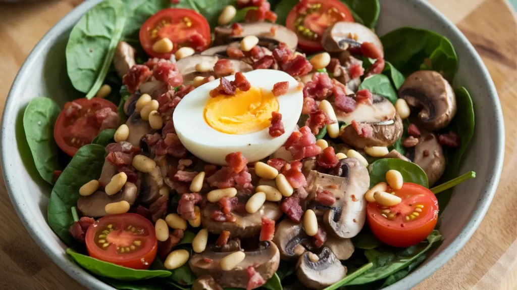 Spinach and Mushroom Warm Salad