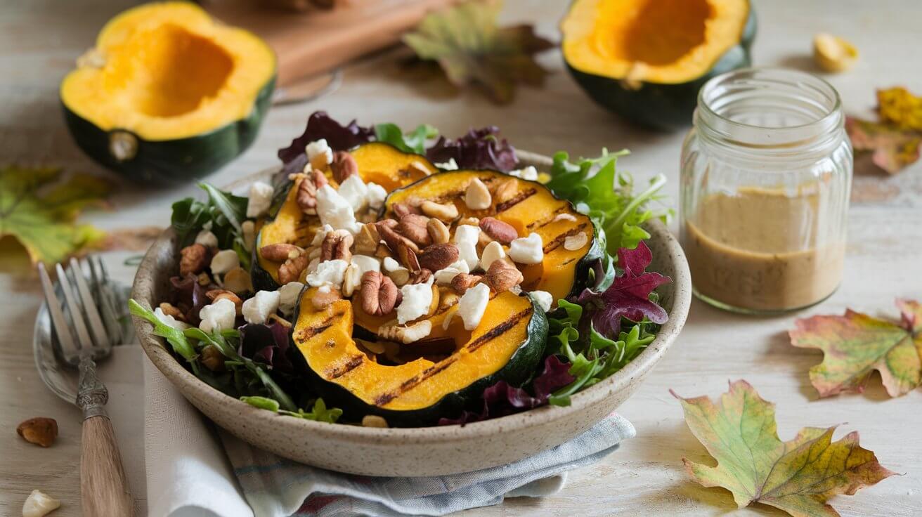 Low Carb Grilled Acorn Squash Harvest Salad: A Seasonal Keto-Friendly Delight