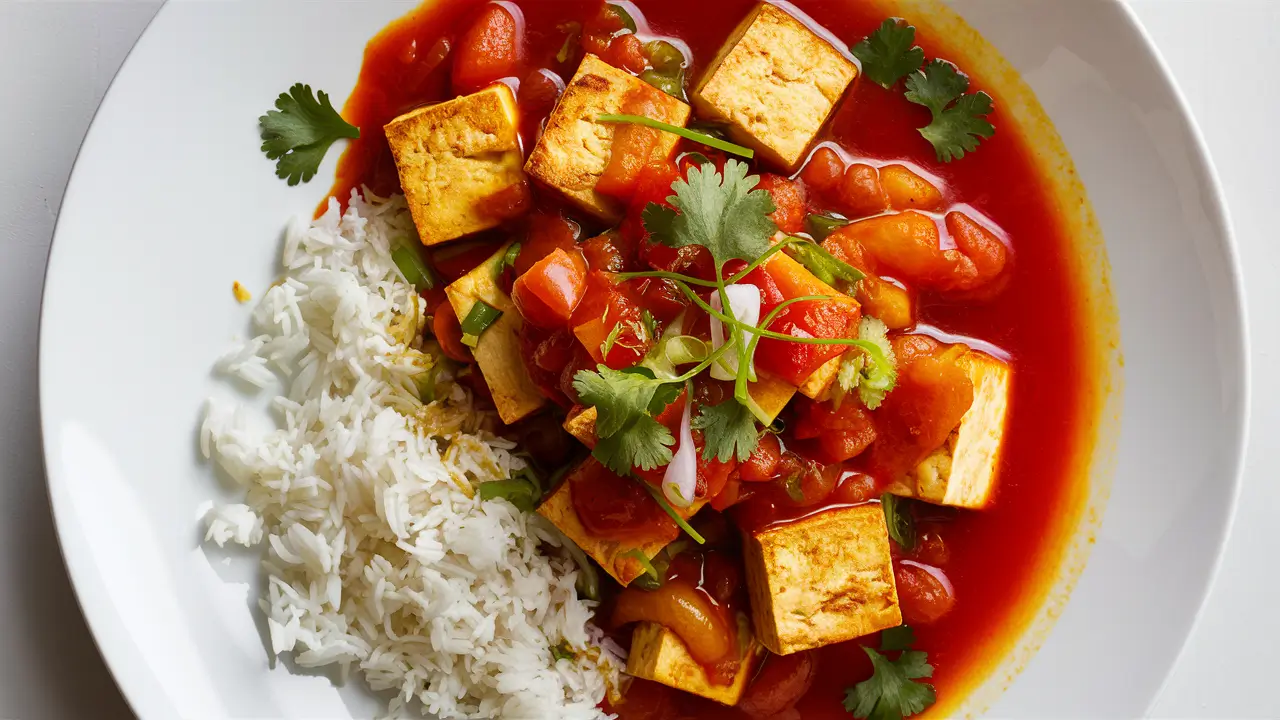 Tomato and Ginger Braised Tofu