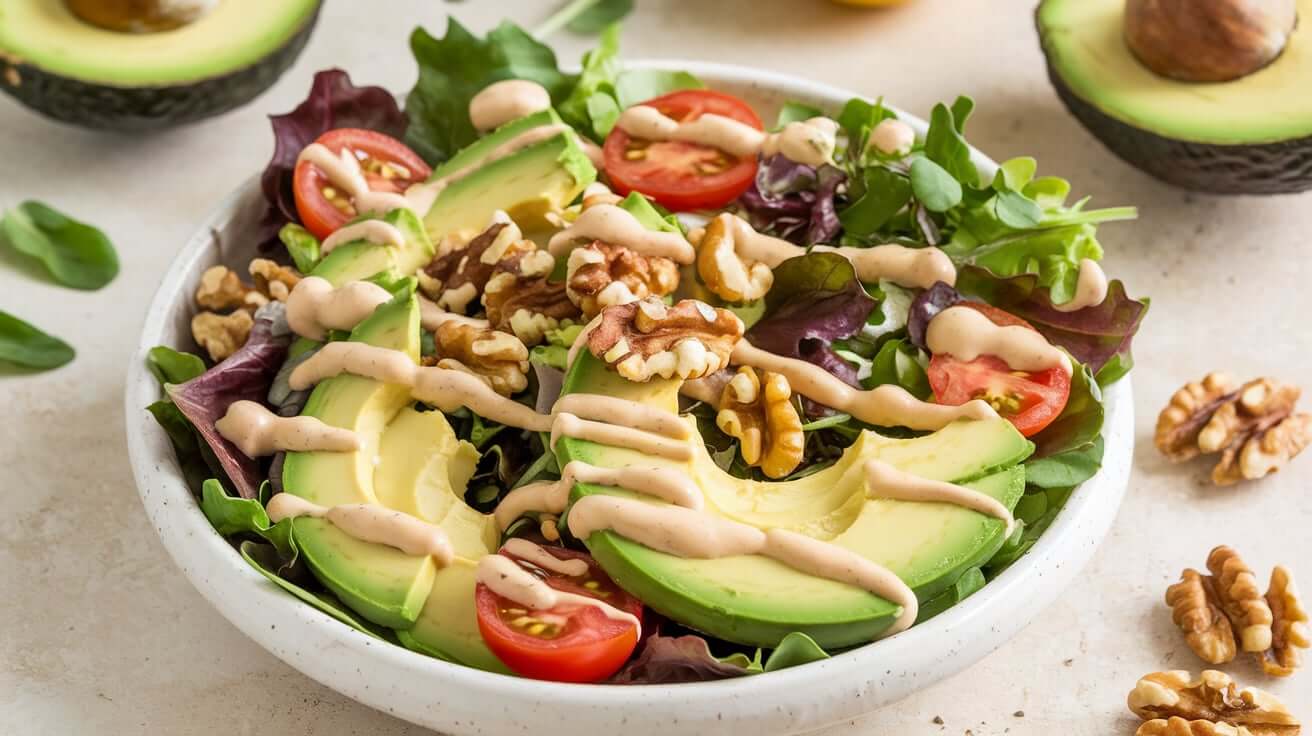 Creamy Avocado and Walnut Salad